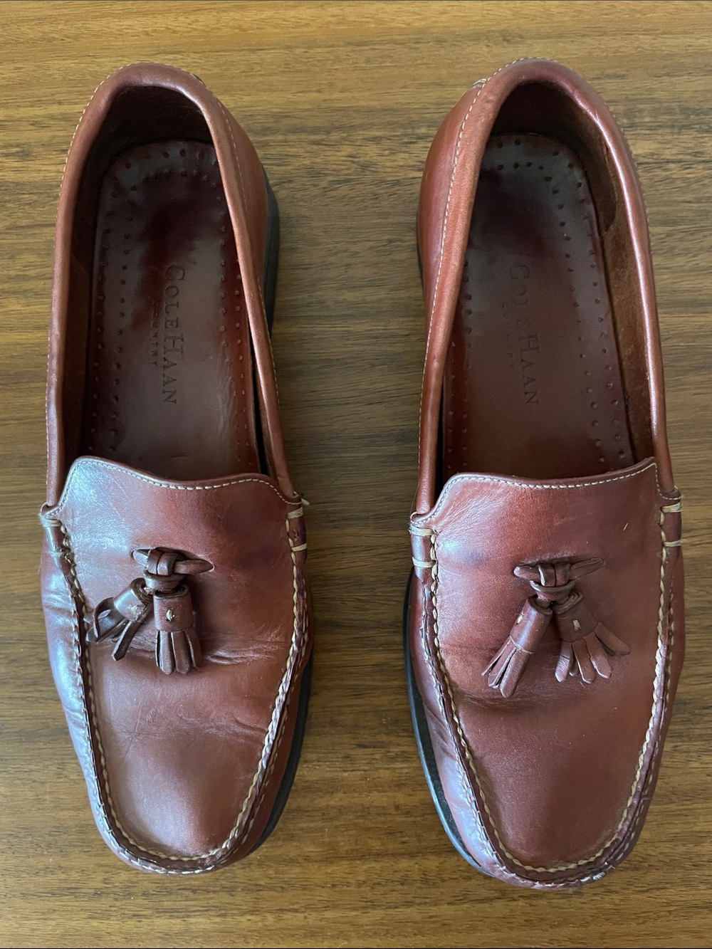 Vintage Cole Haan Country Leather Loafers Size 8 B